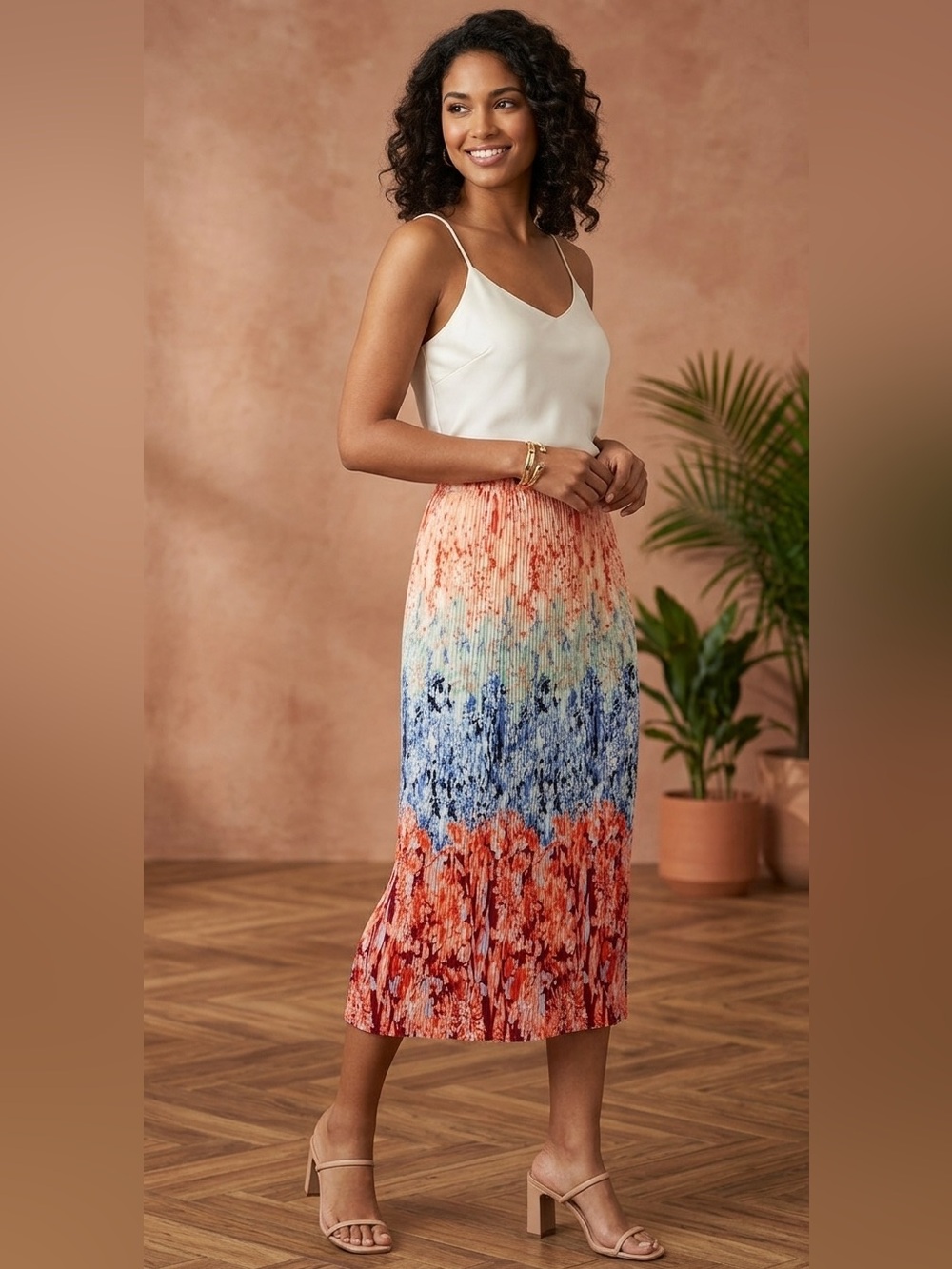 H&M Floral midi skirt